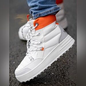 SWIMS Snow Runner Waterproof Boot | ORANGE /WHITE | Woman’s (US 10) Euro 41